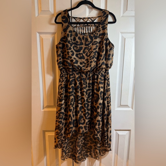 HeartSoul Leopard Print Dress - Picture 1 of 6
